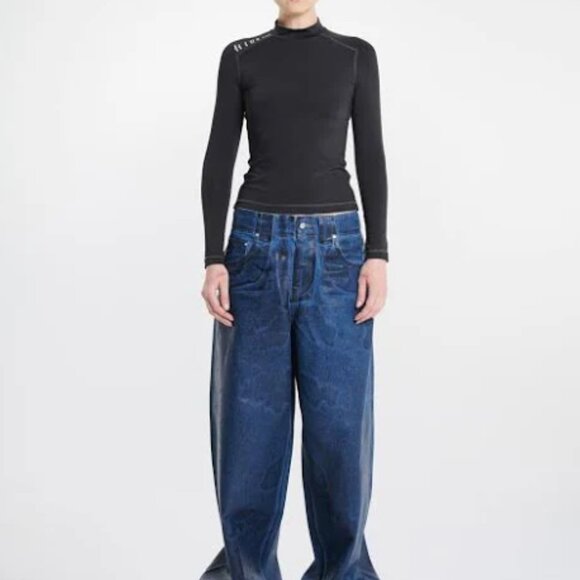 NWT Dion Lee Liquid Metal Logo Long Sleeve 6/Small - Picture 1 of 3